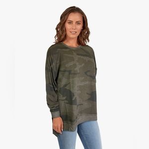 NWT DANTELLE CAMO PRINT OIL DYE SIDE VENT PULLOVER TOP SZ 3X
